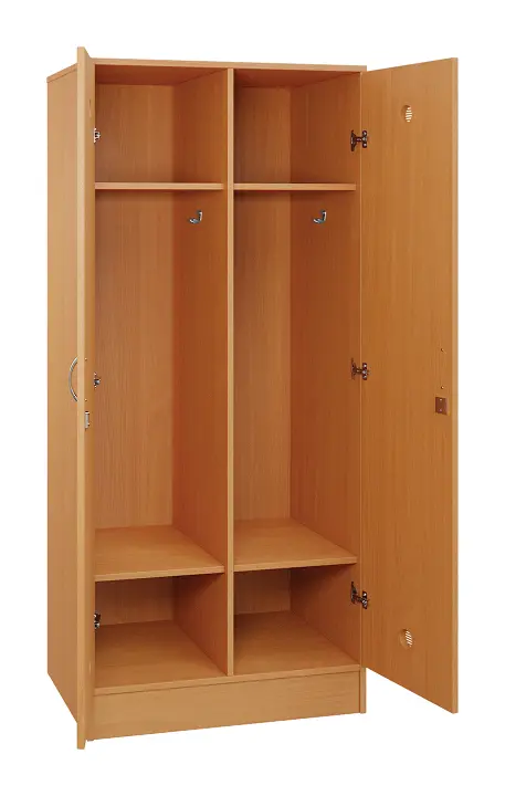 SLS - 82S šatní skříň dřevěná, 2-dveřová, háček, 1800 x 800 x 500, sokl, buk royal