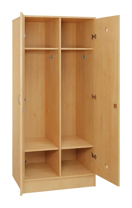 SLS - 82S šatní skříň dřevěná, 2-dveřová, háček, 1800 x 800 x 500, sokl, javor horský