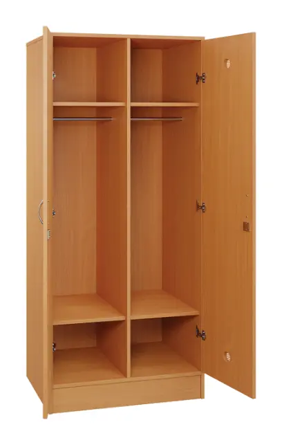 SLS - 82T šatní skříň dřevěná, 2-dveřová, šatní tyč, 1800 x 800 x 500, sokl, buk royal