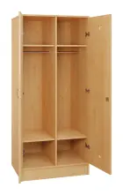 SLS - 82T šatní skříň dřevěná, 2-dveřová, šatní tyč, 1800 x 800 x 500, sokl, javor horský