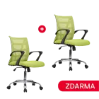 JUPITER židle kancelářská, látka MESH zelená, 1+1