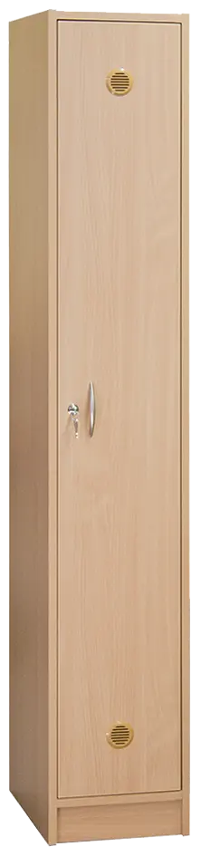 SSL - 180 - 30 šatní skříň dřevěná, 1-dveřová, háček, 1800 x 300 x 500, sokl, buk royal