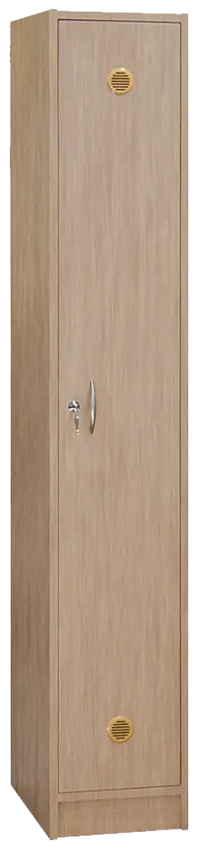 SSL - 180 - 30 šatní skříň dřevěná, 1-dveřová, háček, 1800 x 300 x 500, sokl, dub bardolino