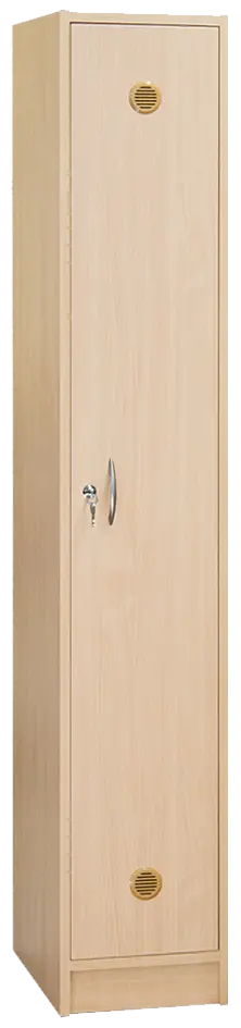 SSL - 180 - 30 šatní skříň dřevěná, 1-dveřová, háček, 1800 x 300 x 500, sokl, javor horský