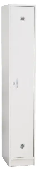 SSL - 180 - 40 šatní skříň dřevěná, 1-dveřová, háček, 1800 x 400 x 500, sokl, bílá