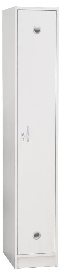 SSL - 180 - 40 šatní skříň dřevěná, 1-dveřová, háček, 1800 x 400 x 500, sokl, bílá