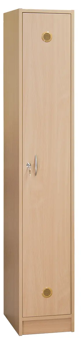 SSL - 180 - 40 šatní skříň dřevěná, 1-dveřová, háček, 1800 x 400 x 500, sokl, buk royal