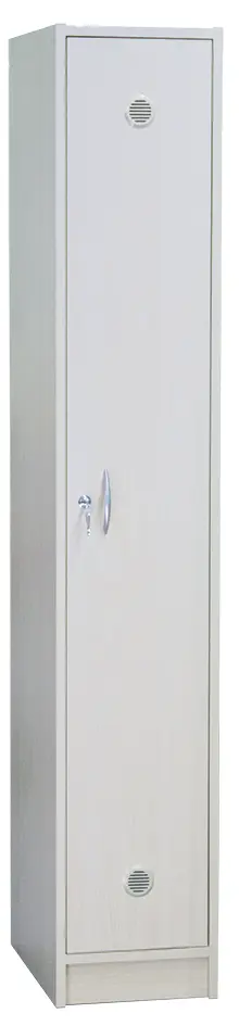 SSL - 180 - 40 šatní skříň dřevěná, 1-dveřová, háček, 1800 x 400 x 500, sokl, šedá