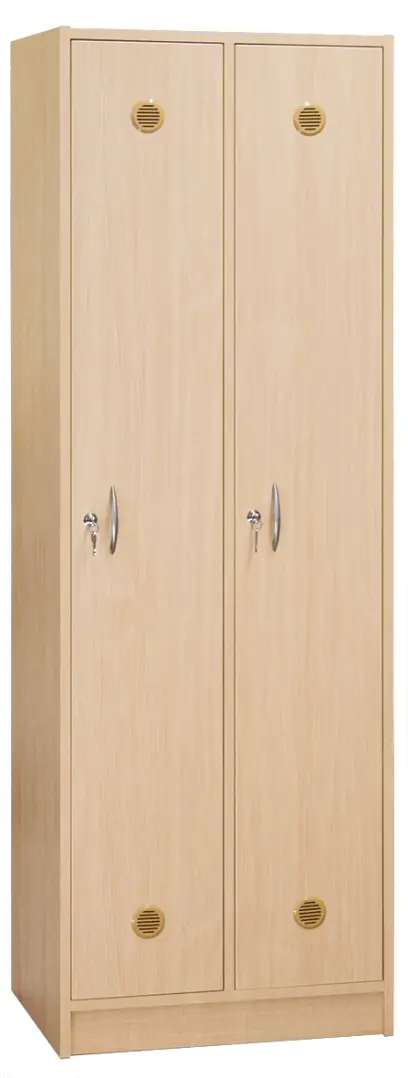 SSL - 180 - 60 šatní skříň dřevěná, 2-dveřová, háček, 1800 x 600 x 500, sokl, javor horský