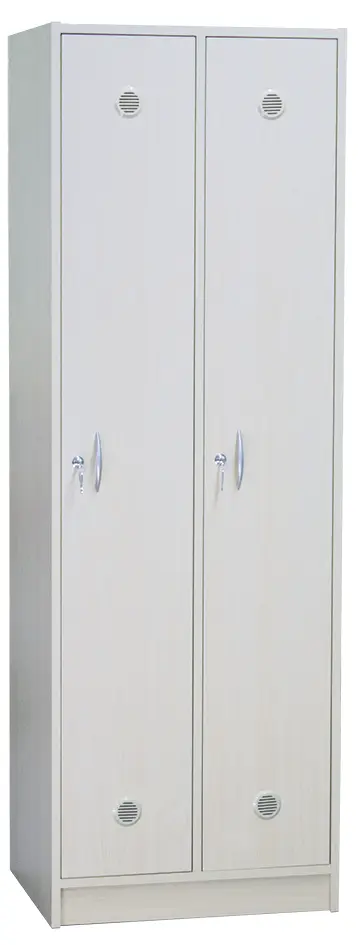 SSL - 180 - 60 šatní skříň dřevěná, 2-dveřová, háček, 1800 x 600 x 500, sokl, šedá