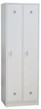 SSL - 180 - 80 šatní skříň dřevěná, 2-dveřová, háček, 1800 x 800 x 500, sokl, šedá