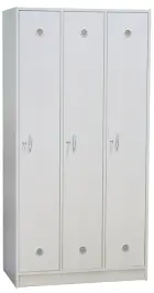 SSL - 180 - 90 šatní skříň dřevěná, 3-dveřová, háček, 1800 x 900 x 500, sokl, šedá