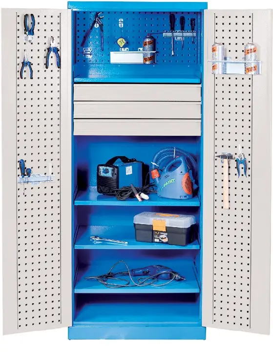 SDZ - 01 skříň dílenská, šedo/modrá  RAL 5015/7001