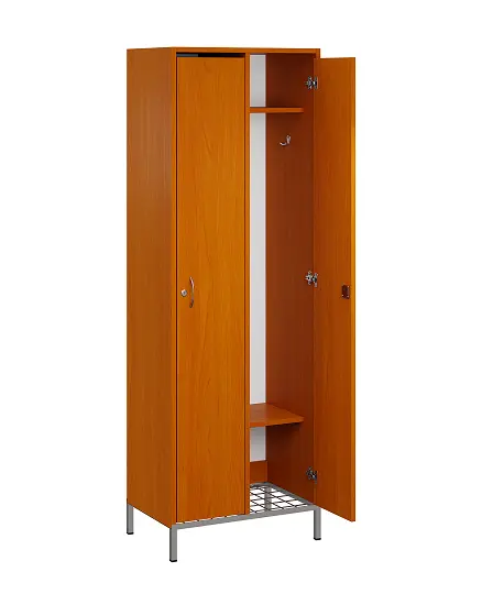 SSR - 180 - 60 šatní skříň dřevěná, 2-dveřová, háček, 1800 x 600 x 400, kovové nohy s roštem, třešeň šumavská