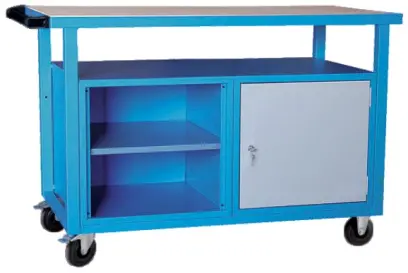 ROBUS 202 stůl dílenský, pojízdný, šedo/modrý