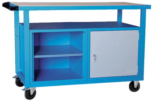 ROBUS 202 stůl dílenský, pojízdný, šedo/modrý