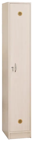 STL - 180 - 30 šatní skříň dřevěná, 1-dveřová, šatní tyč, 1800 x 300 x 500, sokl, bříza irská