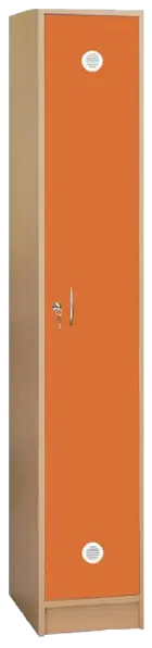 STL - 180 - 30 šatní skříň dřevěná, 1-dveřová, šatní tyč, 1800 x 300 x 500, sokl, korpus buk royal/d