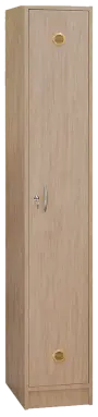 STL - 180 - 30 šatní skříň dřevěná, 1-dveřová, šatní tyč, 1800 x 300 x 500, sokl, dub bardolino