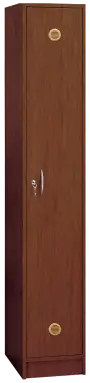 STL - 180 - 30 šatní skříň dřevěná, 1-dveřová, šatní tyč, 1800 x 300 x 500, sokl, ořech královský
