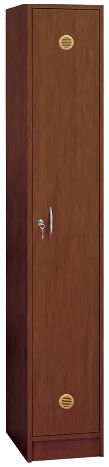 STL - 180 - 30 šatní skříň dřevěná, 1-dveřová, šatní tyč, 1800 x 300 x 500, sokl, ořech královský