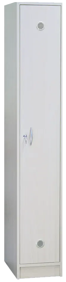 STL - 180 - 30 šatní skříň dřevěná, 1-dveřová, šatní tyč, 1800 x 300 x 500, sokl, šedá