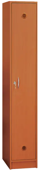 STL - 180 - 30 šatní skříň dřevěná, 1-dveřová, šatní tyč, 1800 x 300 x 500, sokl, třešeň šumavská