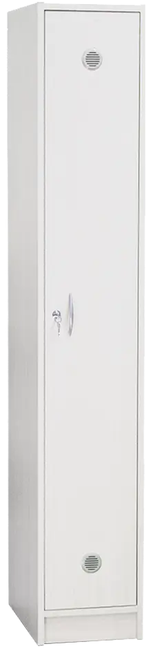 STL - 180 - 40 šatní skříň dřevěná, 1-dveřová, šatní tyč, 1800 x 400 x 500, sokl, bílá