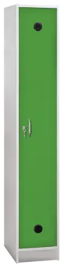 STL - 180 - 40 šatní skříň dřevěná, 1-dveřová, šatní tyč, 1800 x 400 x 500, sokl, korpus bílá/dveře jarní zeleň