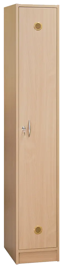 STL - 180 - 40 šatní skříň dřevěná, 1-dveřová, šatní tyč, 1800 x 400 x 500, sokl, buk royal