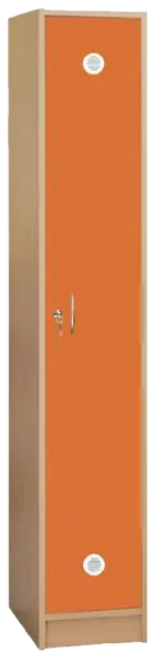 STL - 180 - 40 šatní skříň dřevěná, 1-dveřová, šatní tyč, 1800 x 400 x 500, sokl, korpus buk royal/d