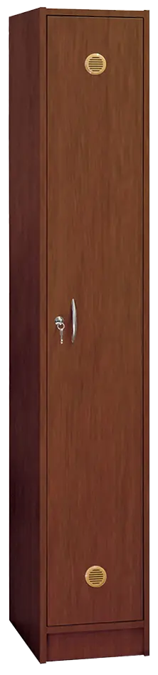 STL - 180 - 40 šatní skříň dřevěná, 1-dveřová, šatní tyč, 1800 x 400 x 500, sokl, ořech královský