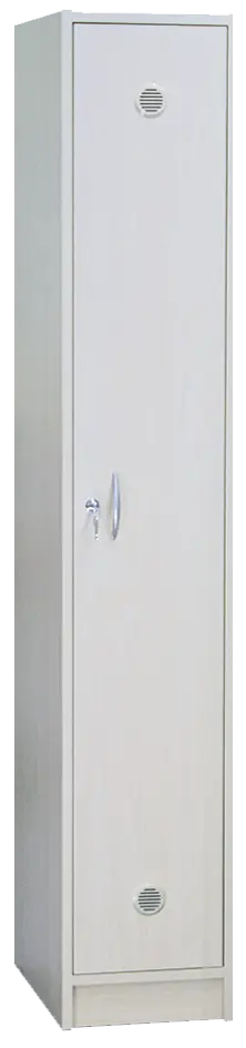 STL - 180 - 40 šatní skříň dřevěná, 1-dveřová, šatní tyč, 1800 x 400 x 500, sokl, šedá