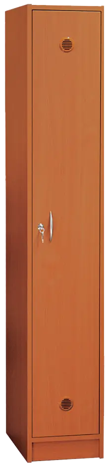 STL - 180 - 40 šatní skříň dřevěná, 1-dveřová, šatní tyč, 1800 x 400 x 500, sokl, třešeň šumavská