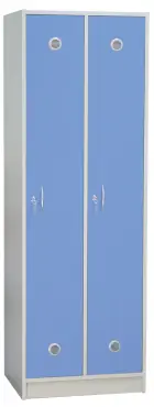 STL - 180 - 80 šatní skříň dřevěná, 2-dveřová, šatní tyč, 1800 x 800 x 500, sokl, korpus šedá/dveře