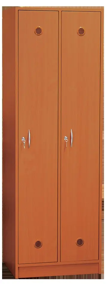 STL - 180 - 80 šatní skříň dřevěná, 2-dveřová, šatní tyč, 1800 x 800 x 500, sokl, třešeň šumavská