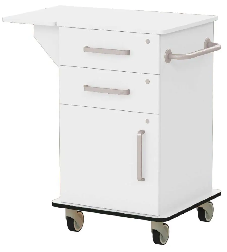 VIZITA 01 D mobilní vozík vizitový, korpus bílý, čílka bílá