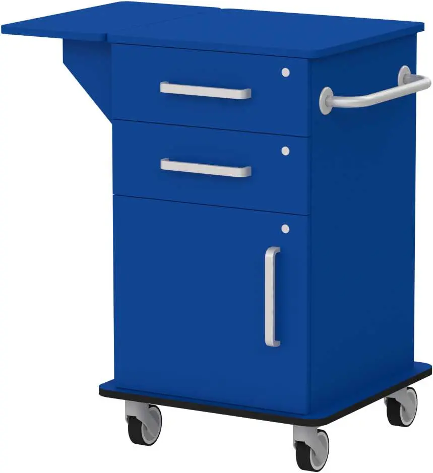 VIZITA 01 D mobilní vozík vizitový, korpus královská modř, čílka královská modř