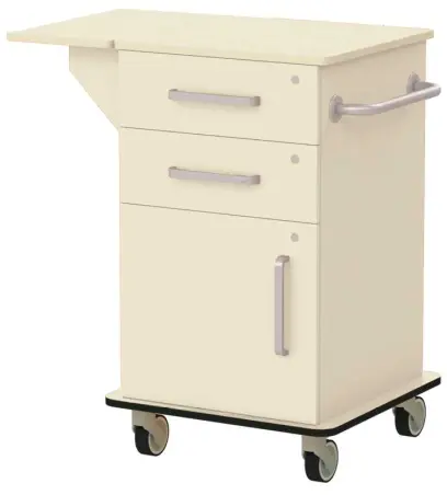 VIZITA 01 D mobilní vozík vizitový, korpus smetanový, čílka smetanová