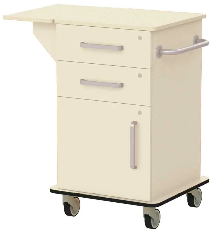 VIZITA 01 D mobilní vozík vizitový, korpus smetanový, čílka smetanová