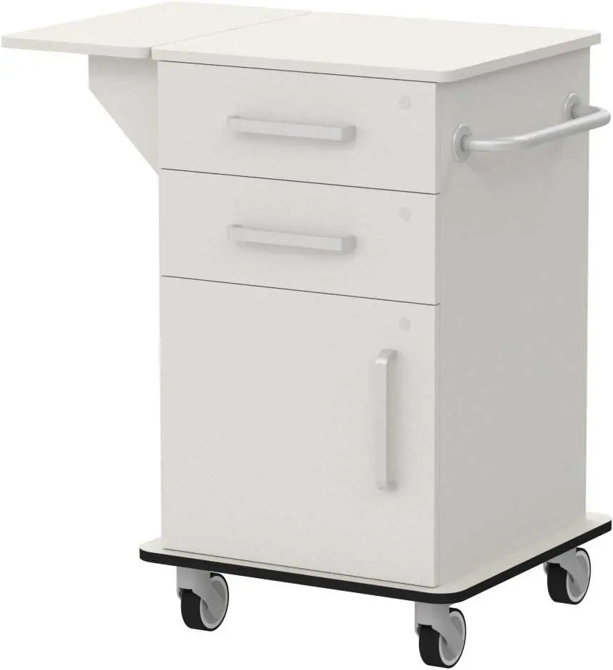 VIZITA 01 D mobilní vozík vizitový, korpus šedý, čílka šedá