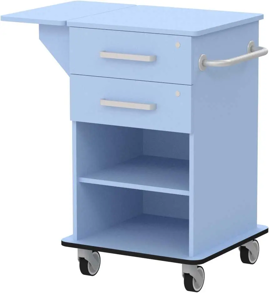 VIZITA 01 N mobilní vozík vizitový, korpus blankyt, čílka blankyt