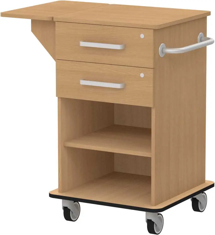 VIZITA 01 N mobilní vozík vizitový, korpus buk royal, čílka buk royal