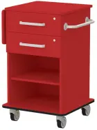 VIZITA 01 N mobilní vozík vizitový, korpus červená flamengo, čílka červená flamengo