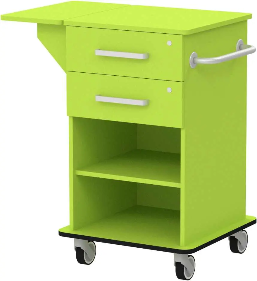 VIZITA 01 N mobilní vozík vizitový, korpus jarní zeleň, čílka jarní zeleň