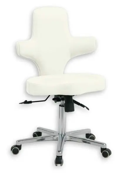 LZ 30 židle lékařská, kříž chrom, ekokůže, smetanová