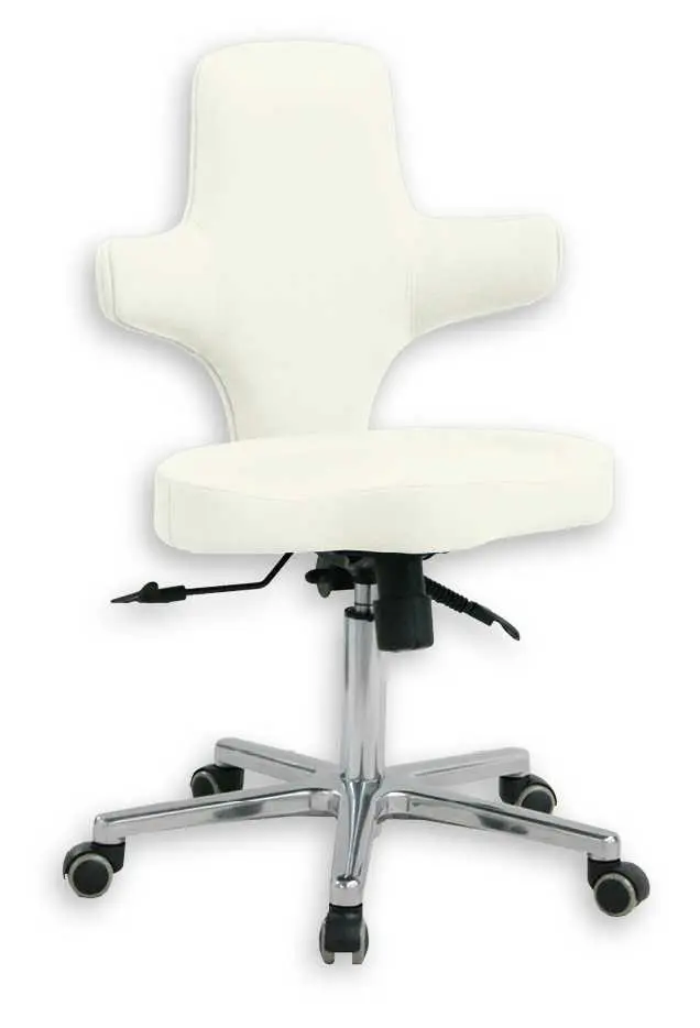 LZ 30 židle lékařská, kříž chrom, ekokůže, smetanová