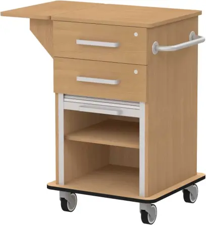 VIZITA 01 R mobilní vozík vizitový, korpus buk royal, čílka buk royal