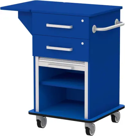 VIZITA 01 R mobilní vozík vizitový, korpus královská modř, čílka královská modř