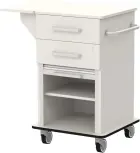 VIZITA 01 R mobilní vozík vizitový, korpus šedý, čílka šedá